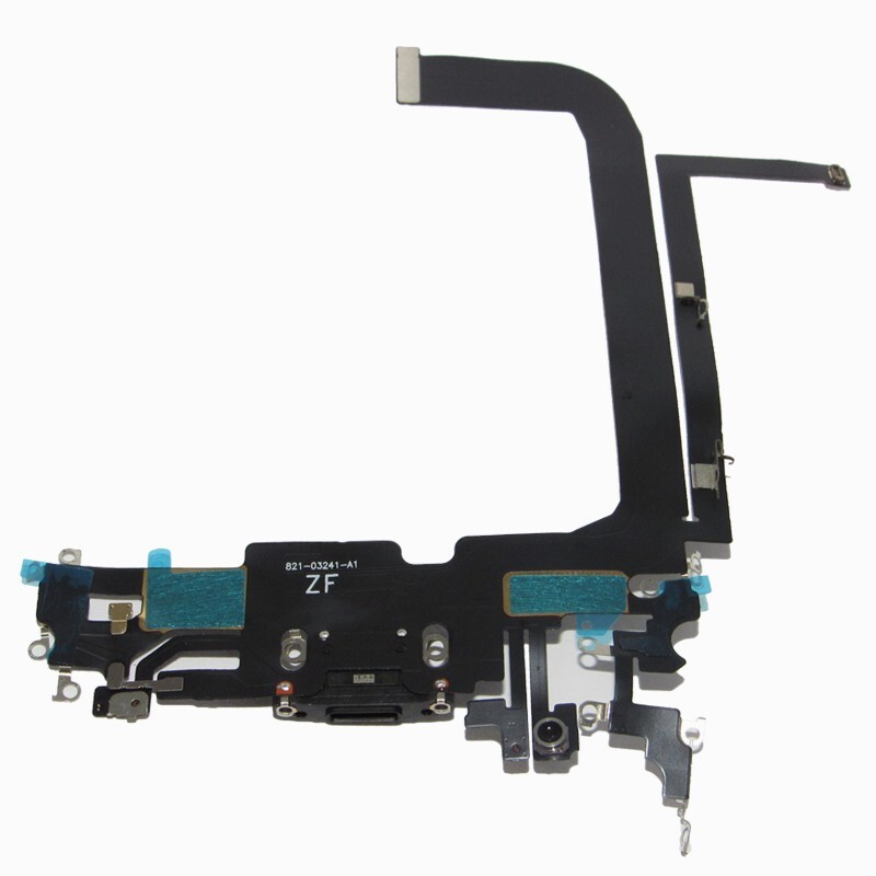 OEM IPhone 13pro max Charger Charging Port Dock MIC Headphone Flex Cable Black