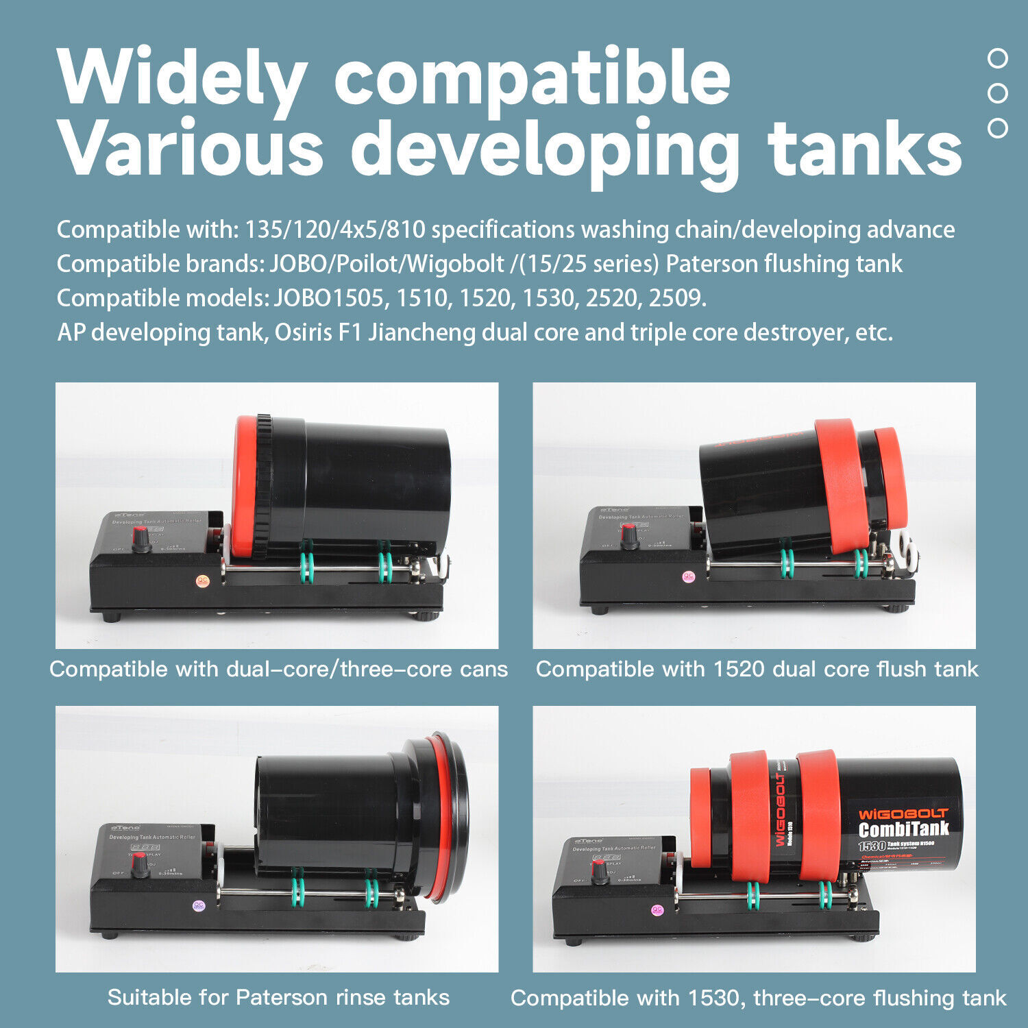 Automatic Darkroom Film Processor Machine For Jobo 1520 2509 AP Developing Tank