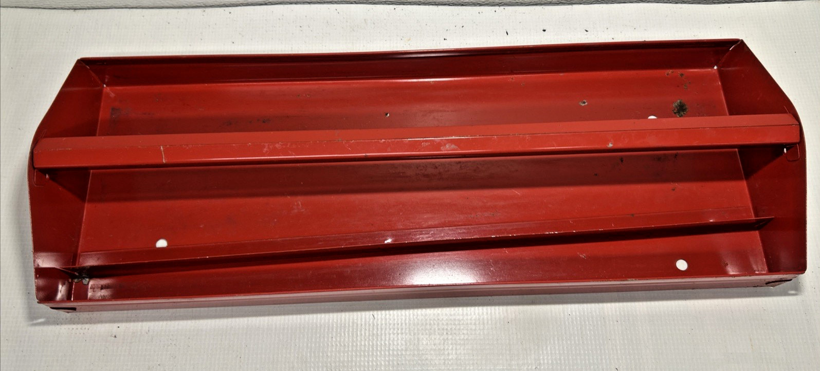 Vintage Sears Craftsman Gray Metal Tool Box Nice Patina 20”L x 8”W x 9"H w/Tray