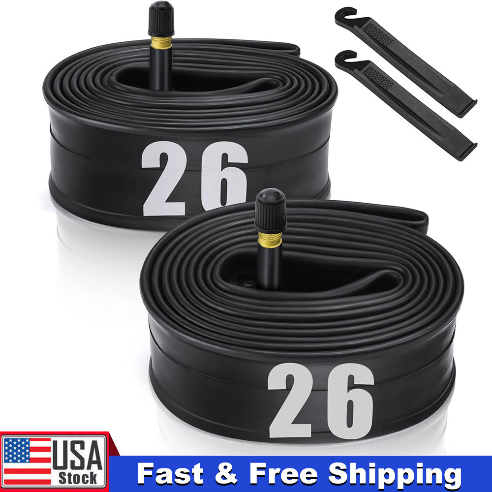 2 Pack 26" Inch Inner Bike Tube 26 x 2.125- 2.35 Bicycle Rubber Tire Interior US