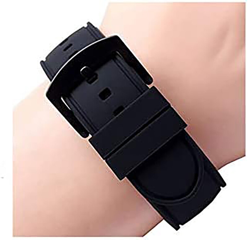 2-Pack Silicone Watch Strap Band Hoop Loop Retainer Buckle Holder Ring Keeper