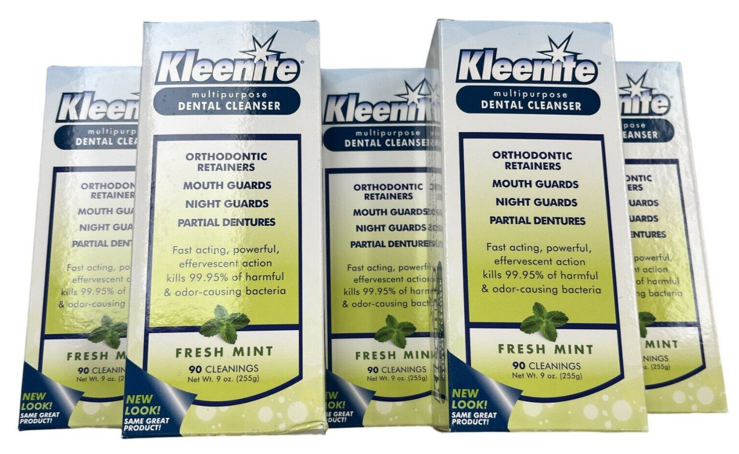 Kleenite Dental Cleanser Fresh Mint 9 oz - 90 Cleanings / box ( 5 boxes )