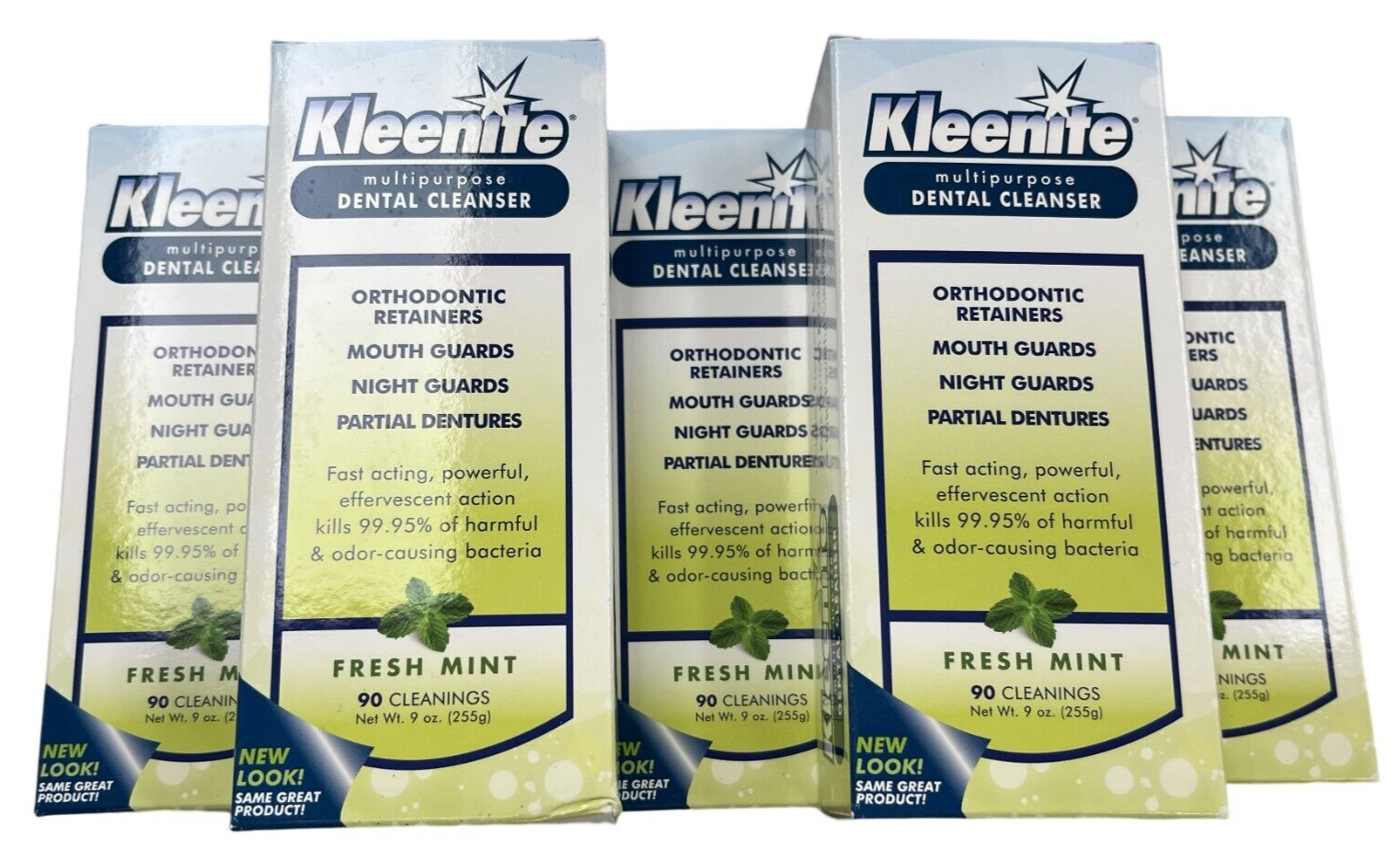 Kleenite Dental Cleanser Fresh Mint 9 oz - 90 Cleanings / box ( 5 boxes )
