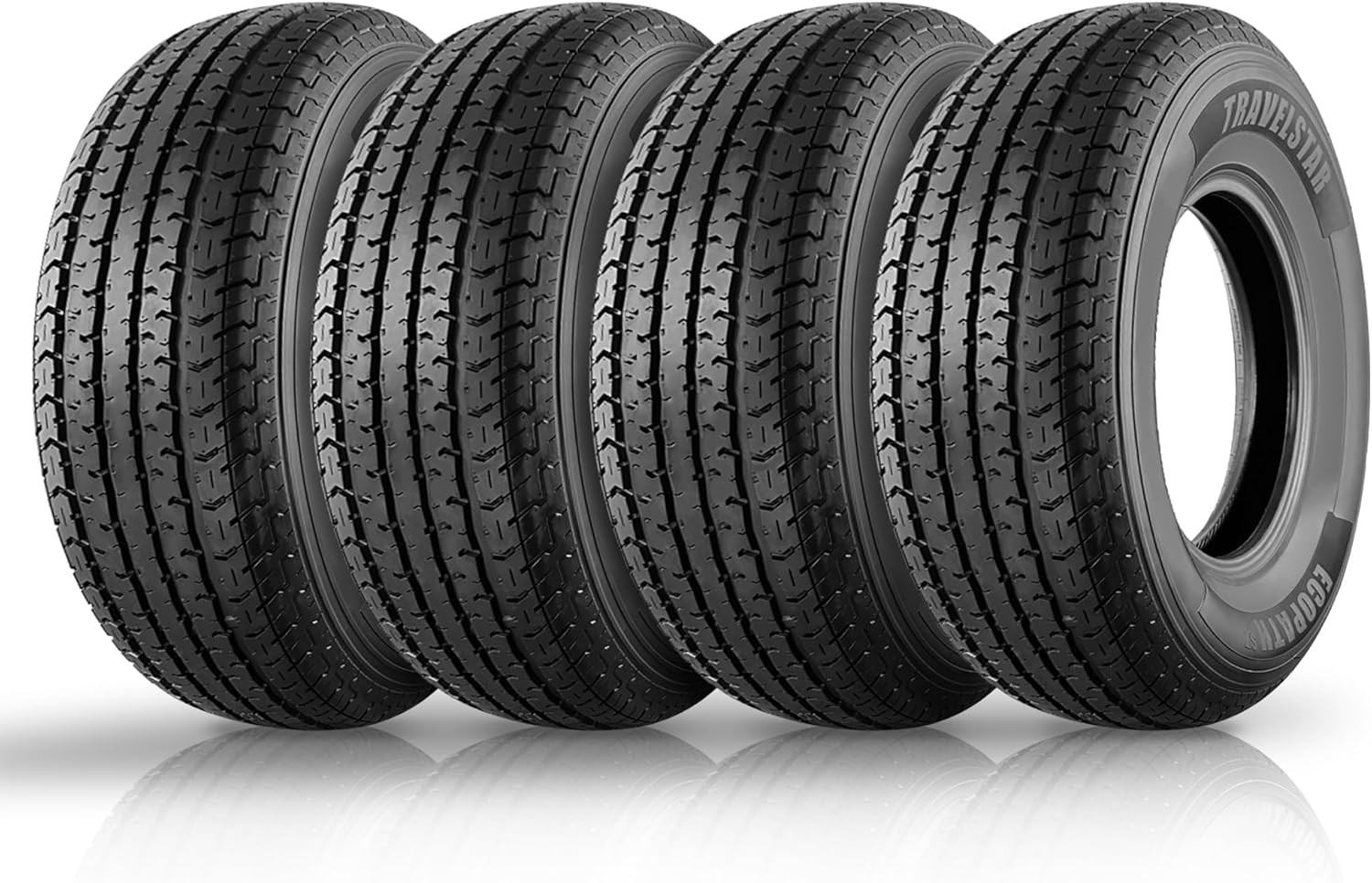 4 Tires Travelstar Ecopath ST ST205/75R15 111/106M 10 Ply Load E Radial Trailer