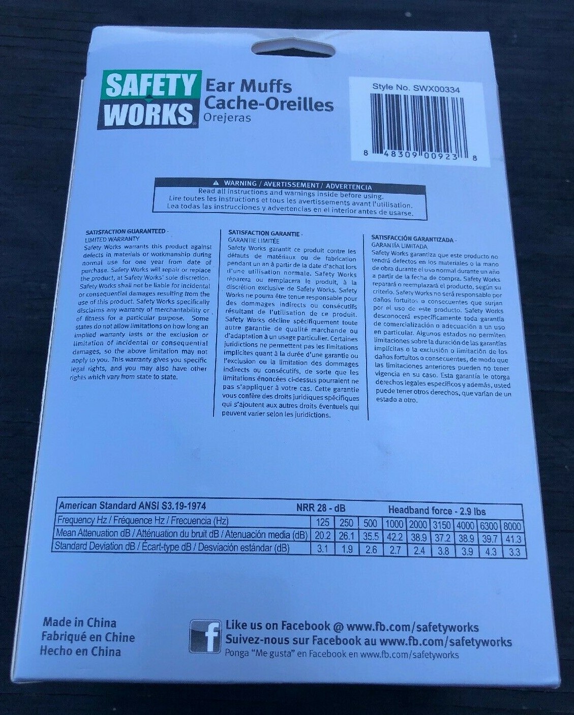Safety Works INC Pro Ear Muffs - SWX00334