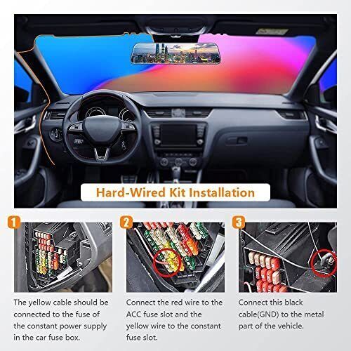 WOLFBOX USB C Hardwire Kit with Multiple Size Connectors for G840S/G850/G900/I07