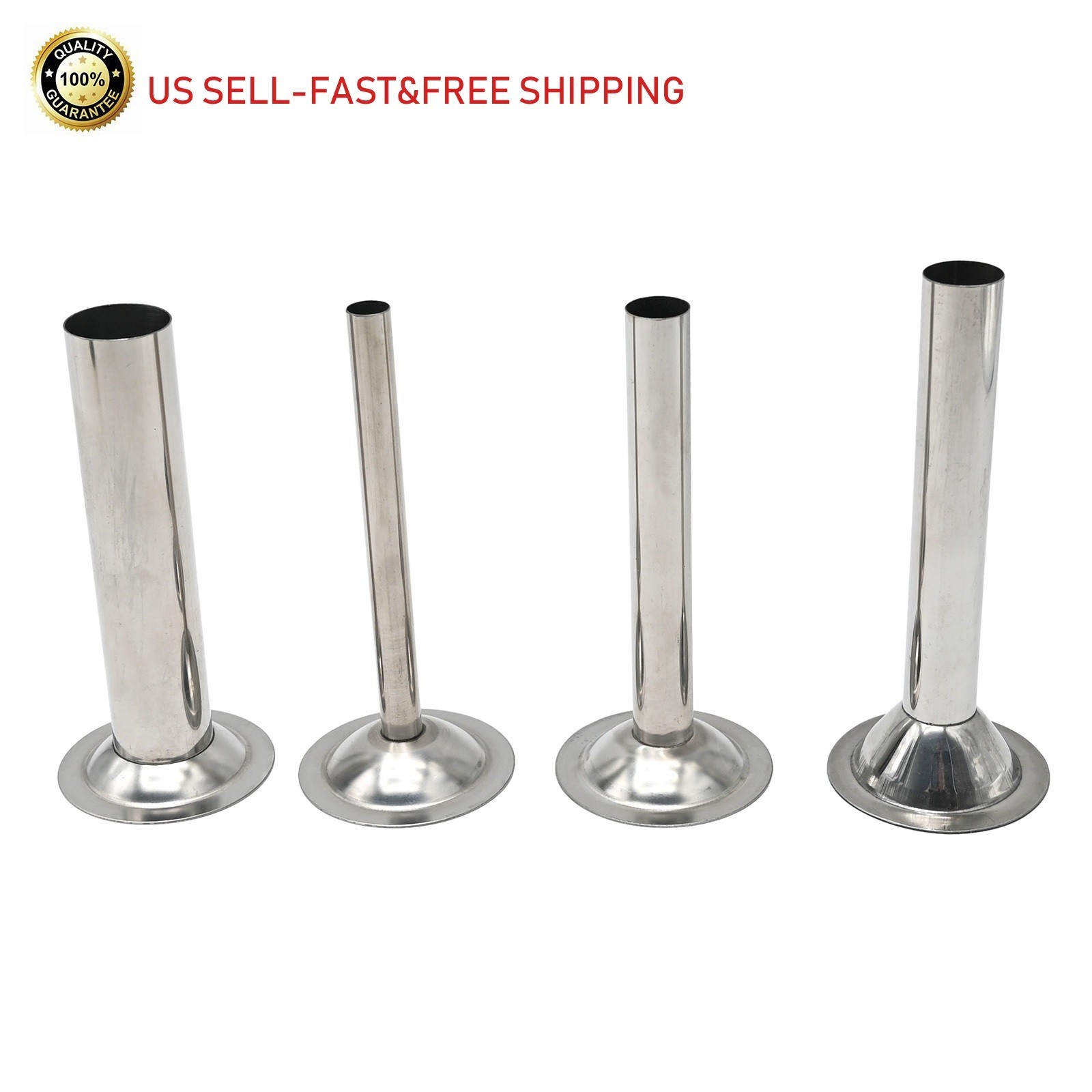 #8 Stainless Steel Sausage Stuffer Tubes for Meat Grinder Sausage Stuffer Funnel
