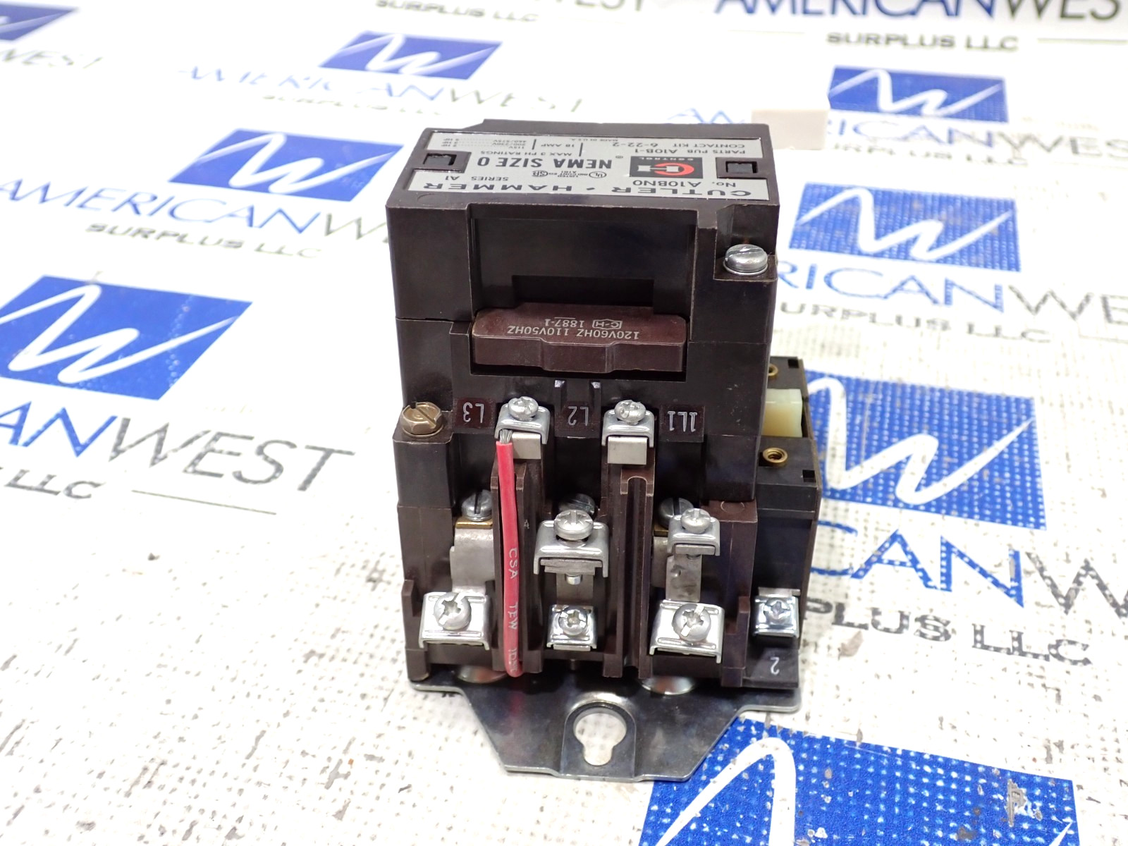 Cutler Hammer Size 0 A10BN0 Starter 18 Amp Contactor 120 Volt Coil Tested