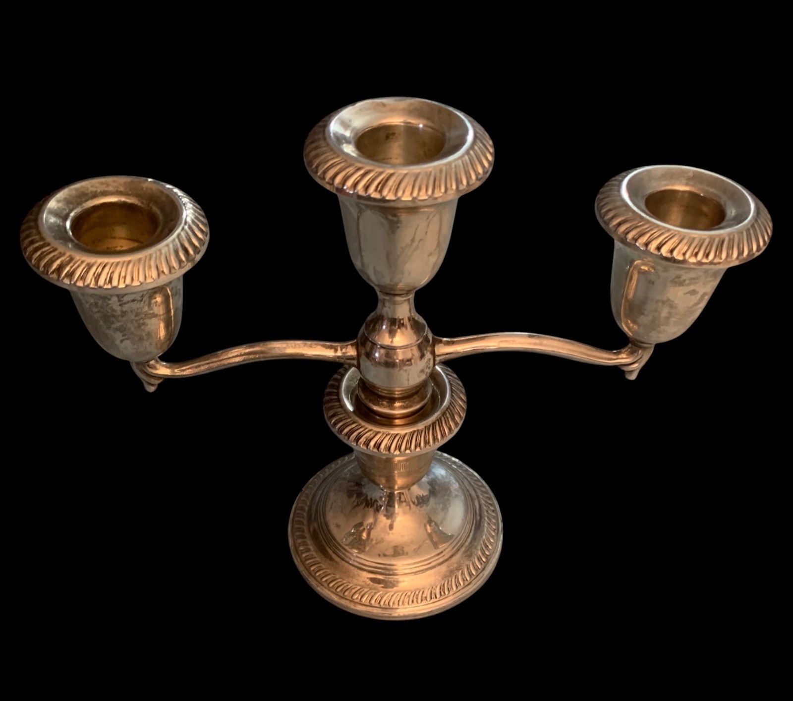 Sterling Silver Weighted "735" 3 Arm Candlestick Candelabra PAIR* HALLMARK