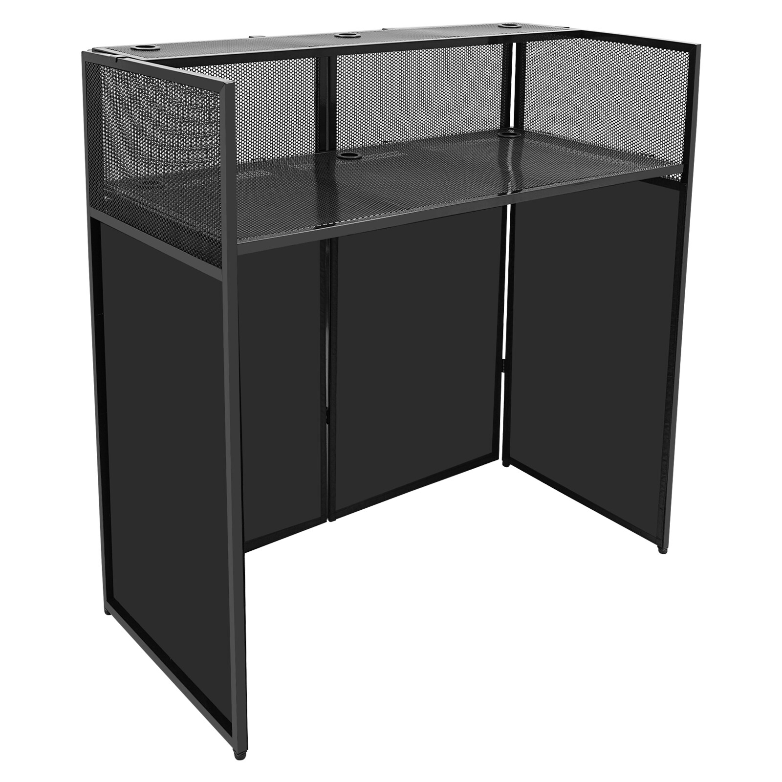 Rolling DJ Display Stand, DJ Event Booth Facade, Portable DJ Facade Booth Table