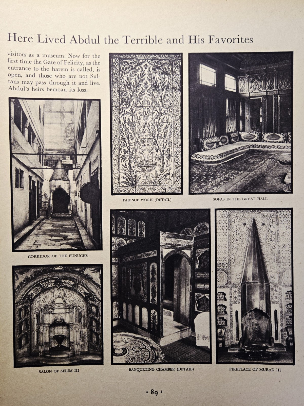 1930 Royal Seraglio at Constantinople Magazine Illustration - Abdul the Terrible