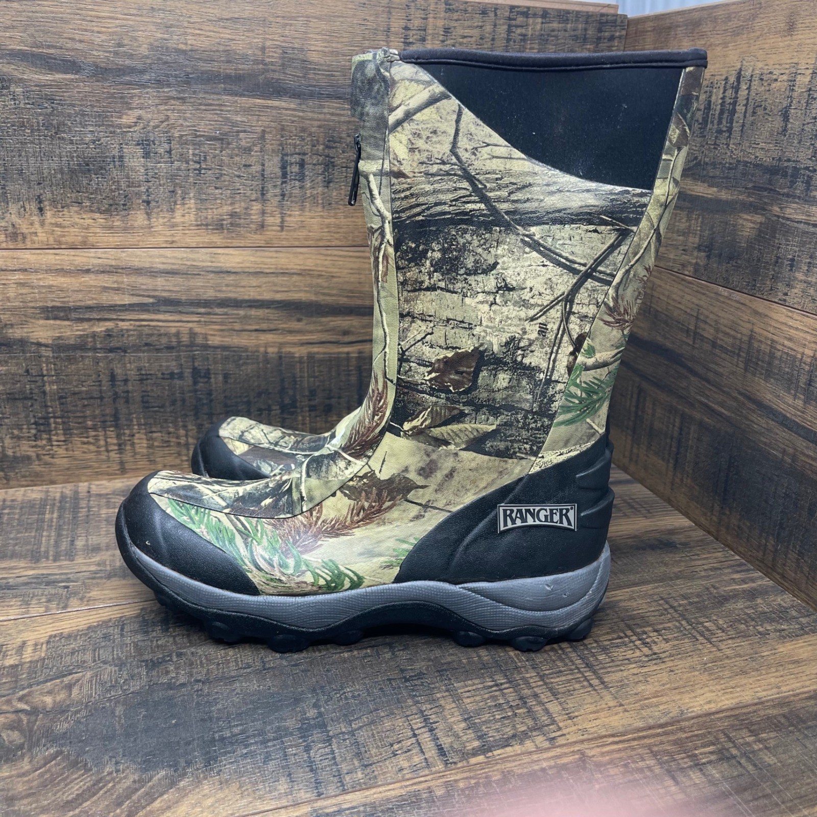 Ranger Camo Hunting Boots Men's 10 Green Waterproof Zipper
