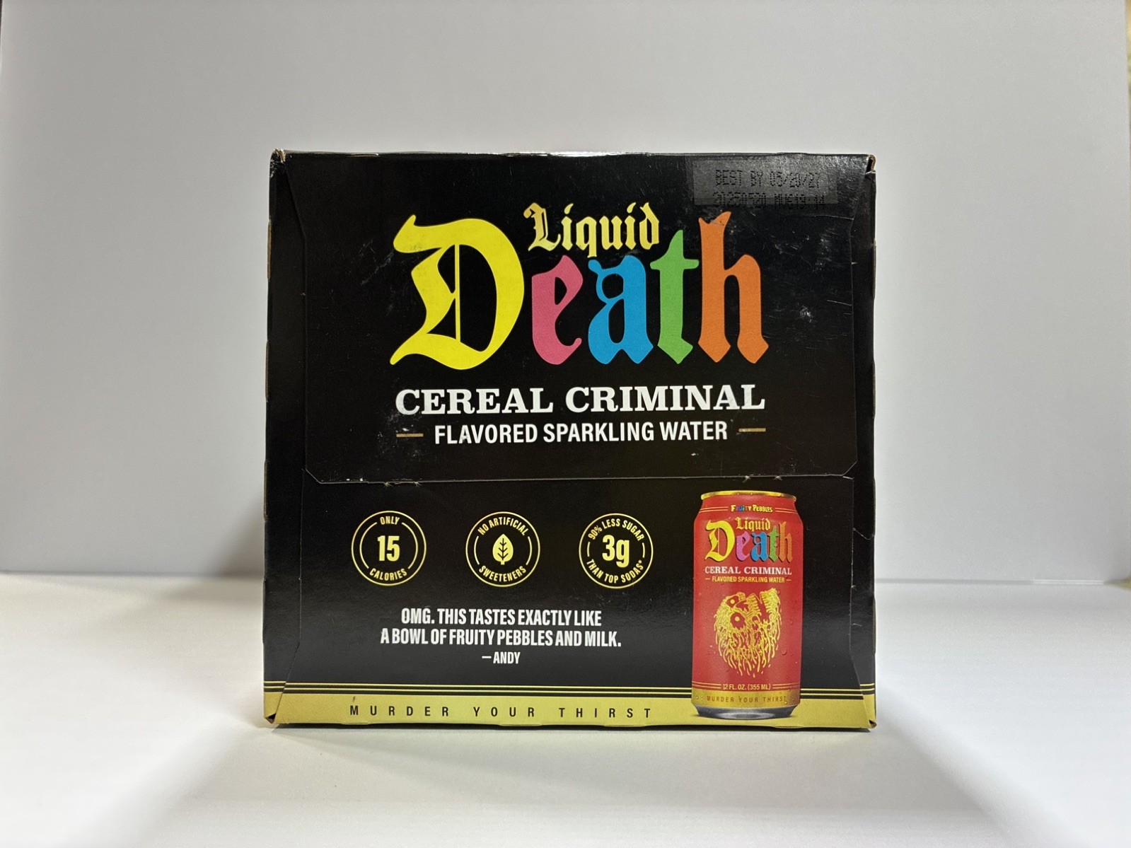 Fruity Pebbles Liquid Death Cereal Criminal Sparkling Water 6 12 Oz Cans