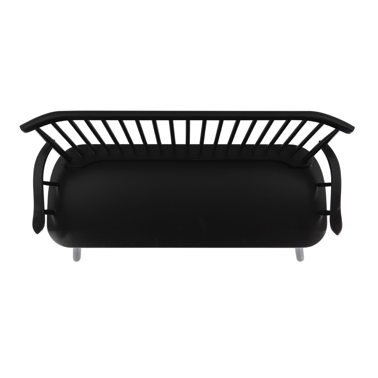 SAFAVIEH Addison Spindleback Settee | Black |