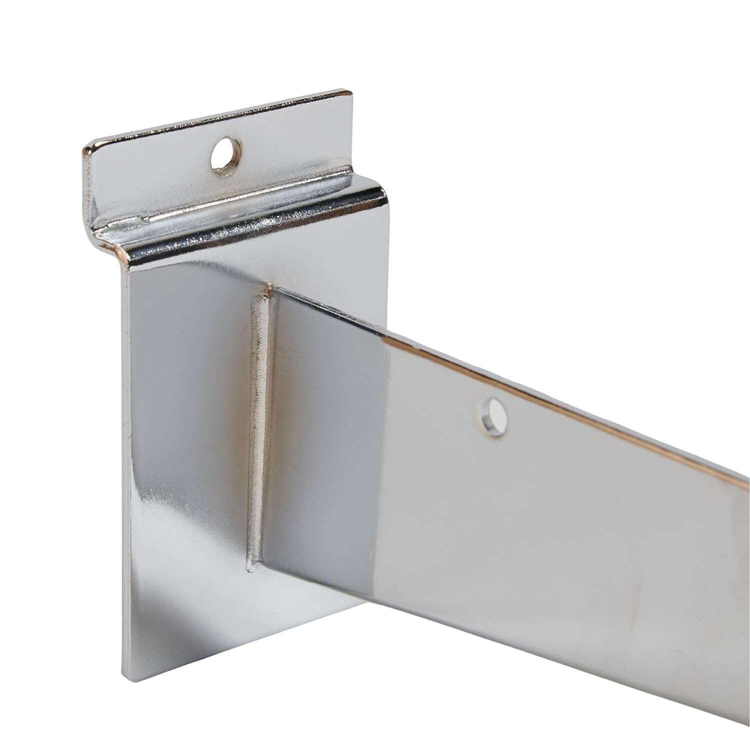 Lot of 28 Slatwall 8" Knife Shelf Brackets Chrome Lip Shelving Display Bracket