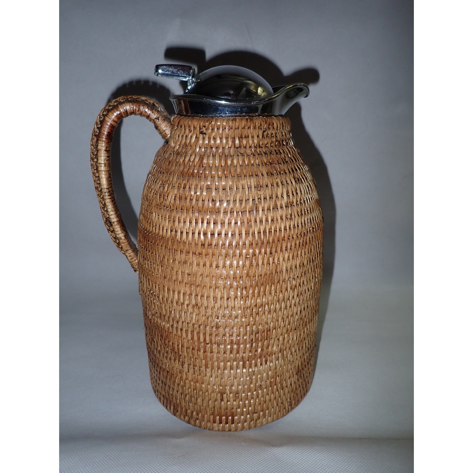 Ola Olsson XTRA Rattan Thermal Coffee Carafe Decanter VTG 80's 1.5 Liter 11