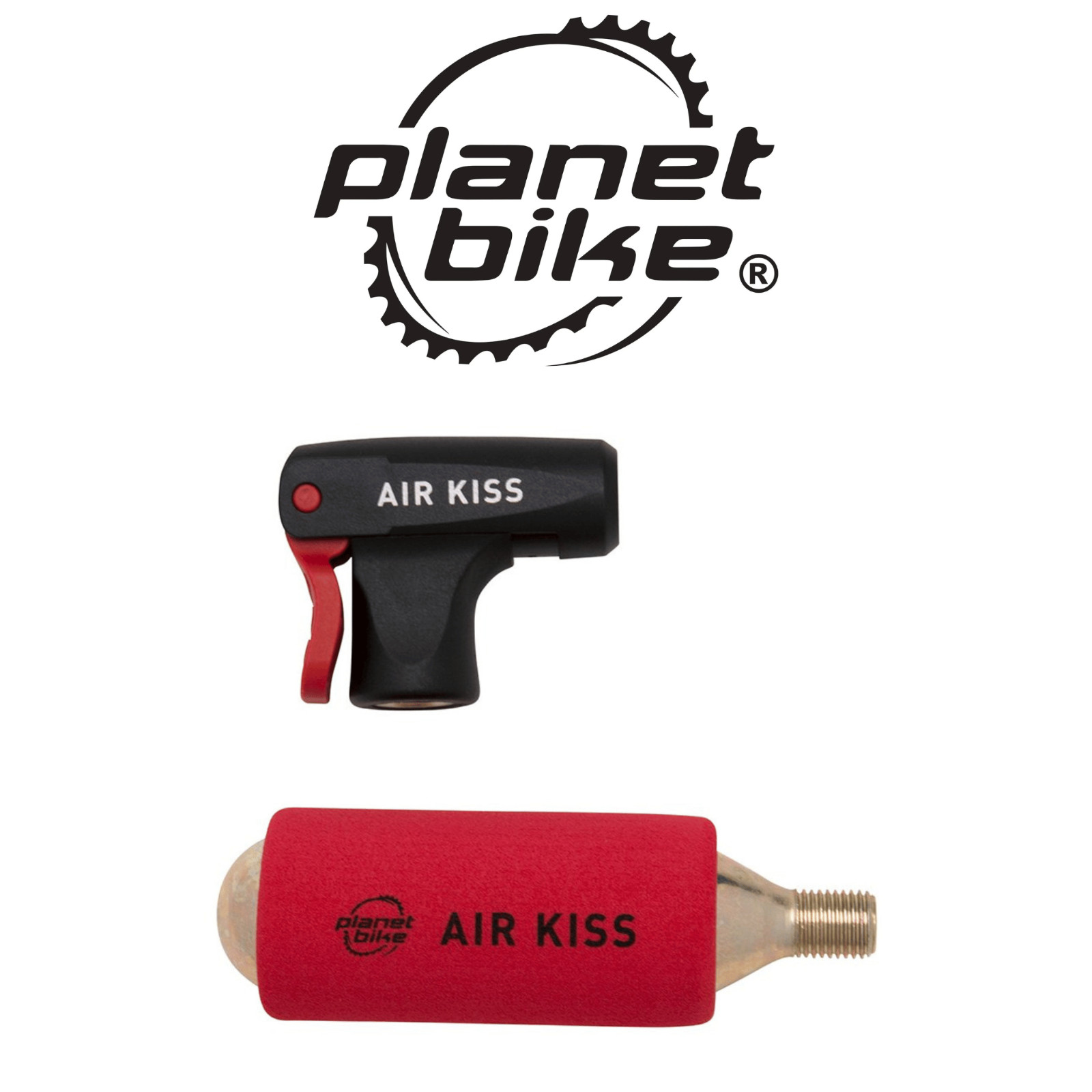 Planet Bike 1023 Air Kiss Portable CO2 Bike Tire Inflator for Presta or Schrader