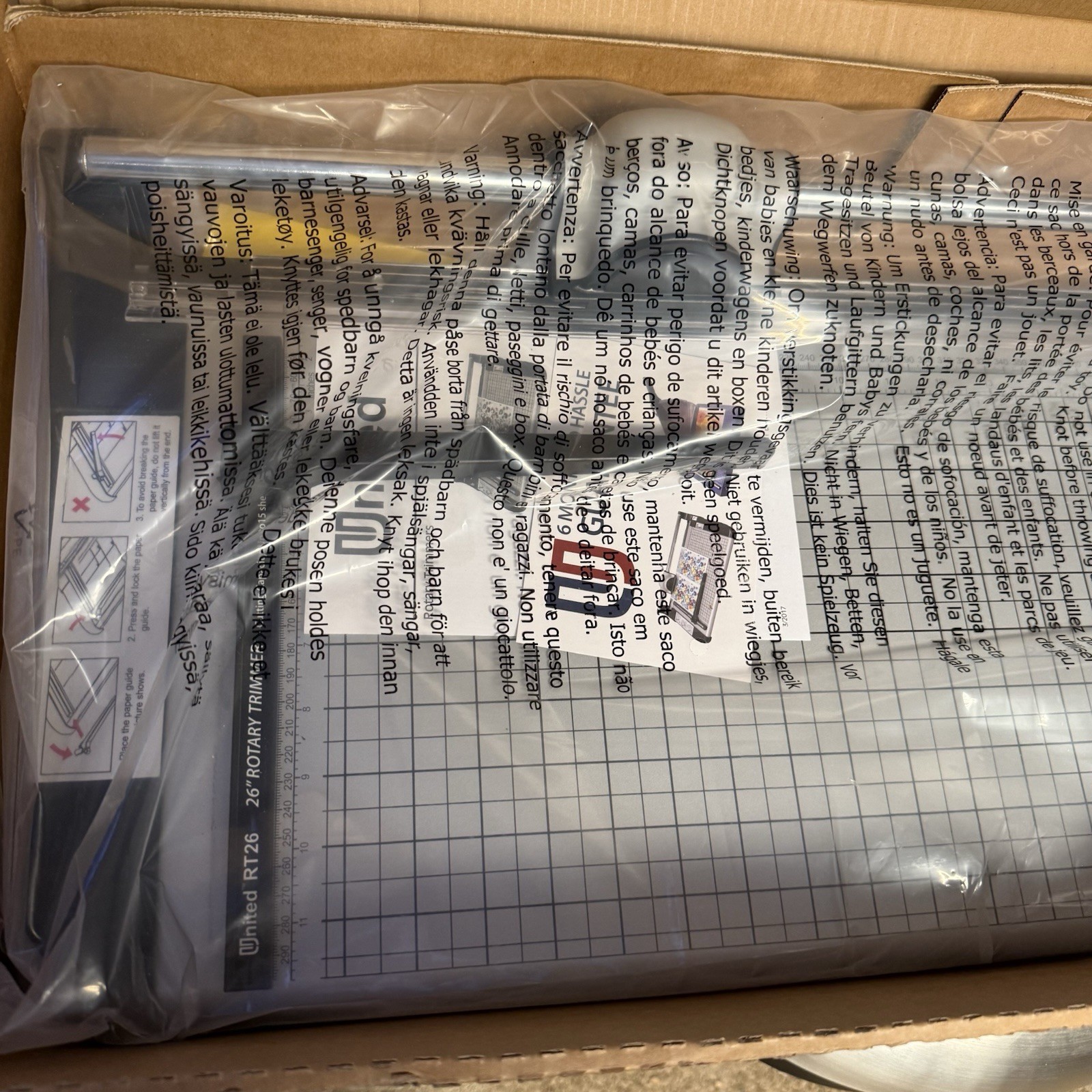 United Office Products RT26 Commercial Rotary Paper Trimmer, Sturdy Metal Base,