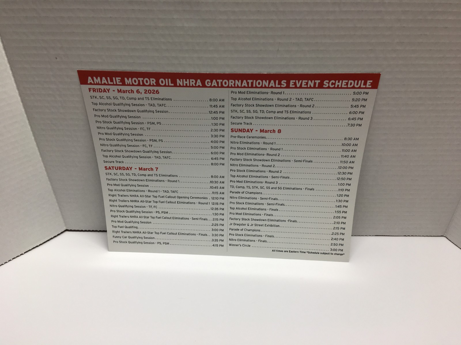 2026 TONY STEWART +7 NHRA "ALL-STAR TOP FUEL CALLOUT" AUTOGRAPHED HERO CARD