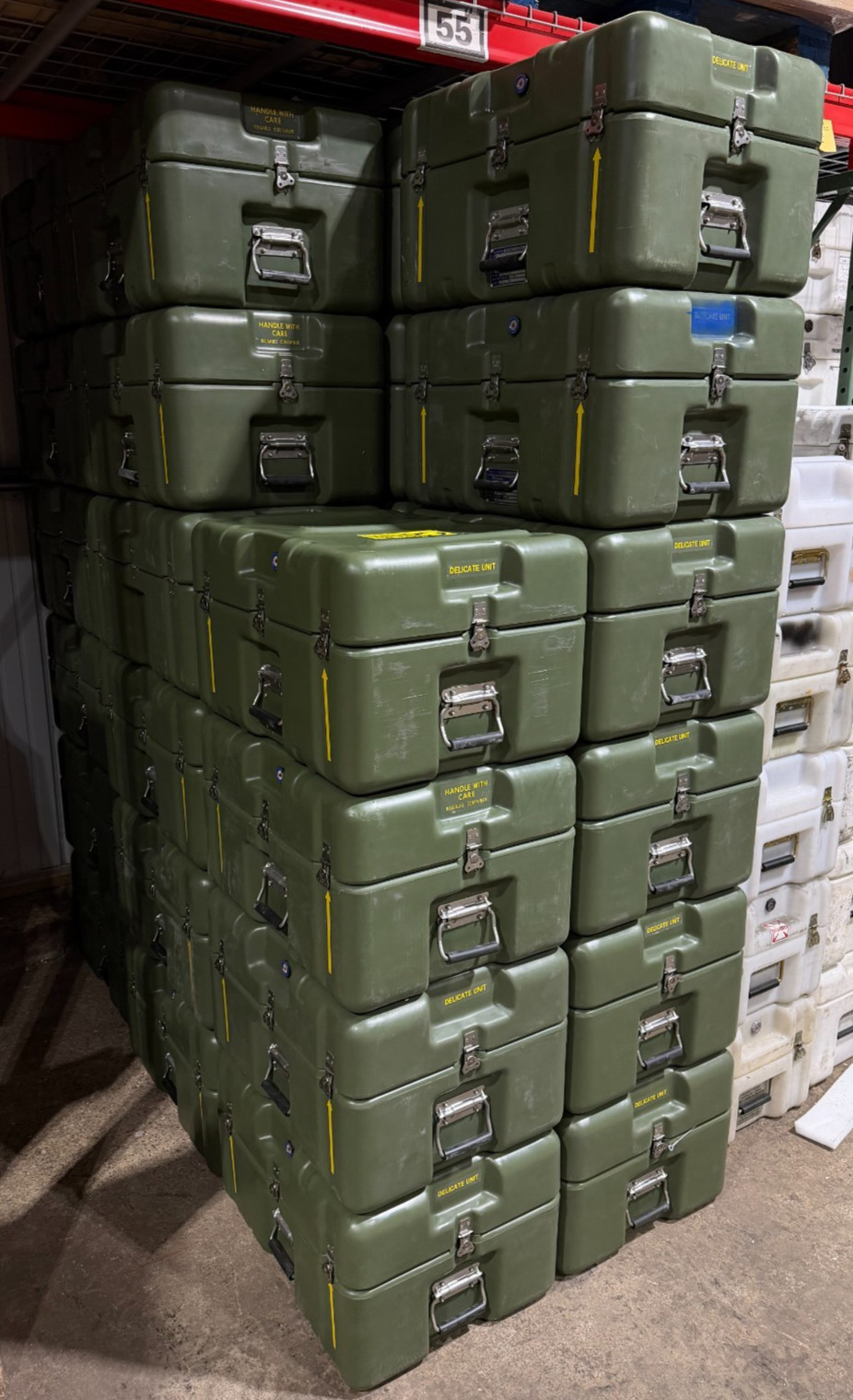 Pelican Hardigg Footlocker Green Case 24.5x18.5x15" Military Waterproof