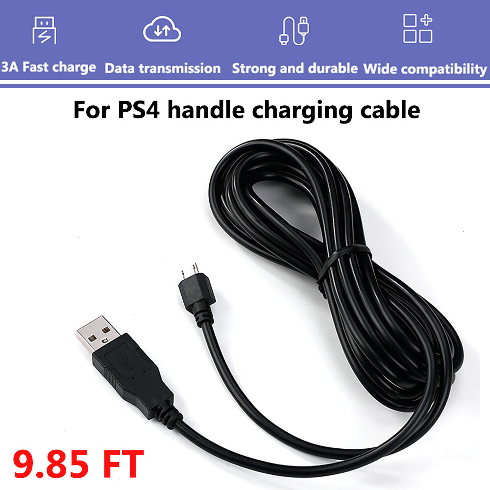 For Sony PS4  Wireless Controller USB FAST Charger Cord Charging Cable 9.85 FT