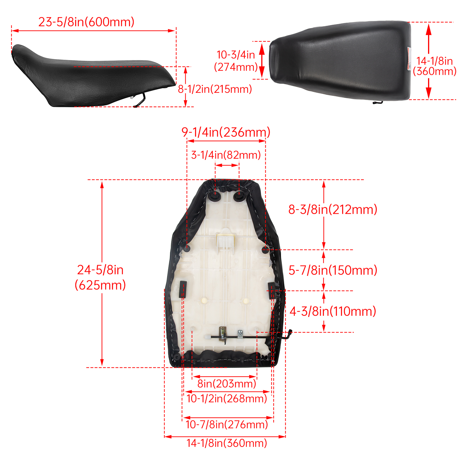 Complete Seat Assembly For 1988-2000 Honda TRX Fourtrax 300 TRX300 FW