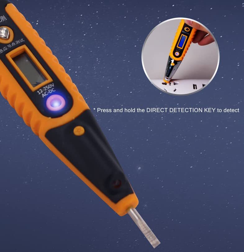 Voltage Electric Tester Volt Detector Test Pen AC DC Non-Contact Sensor 12-1000V