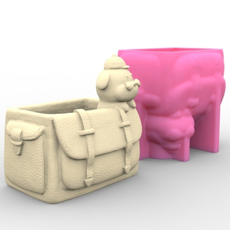 Jewelry Storage Boxes Resin Mold DIY Concrete Flower Pot Pen Holder Mold Home