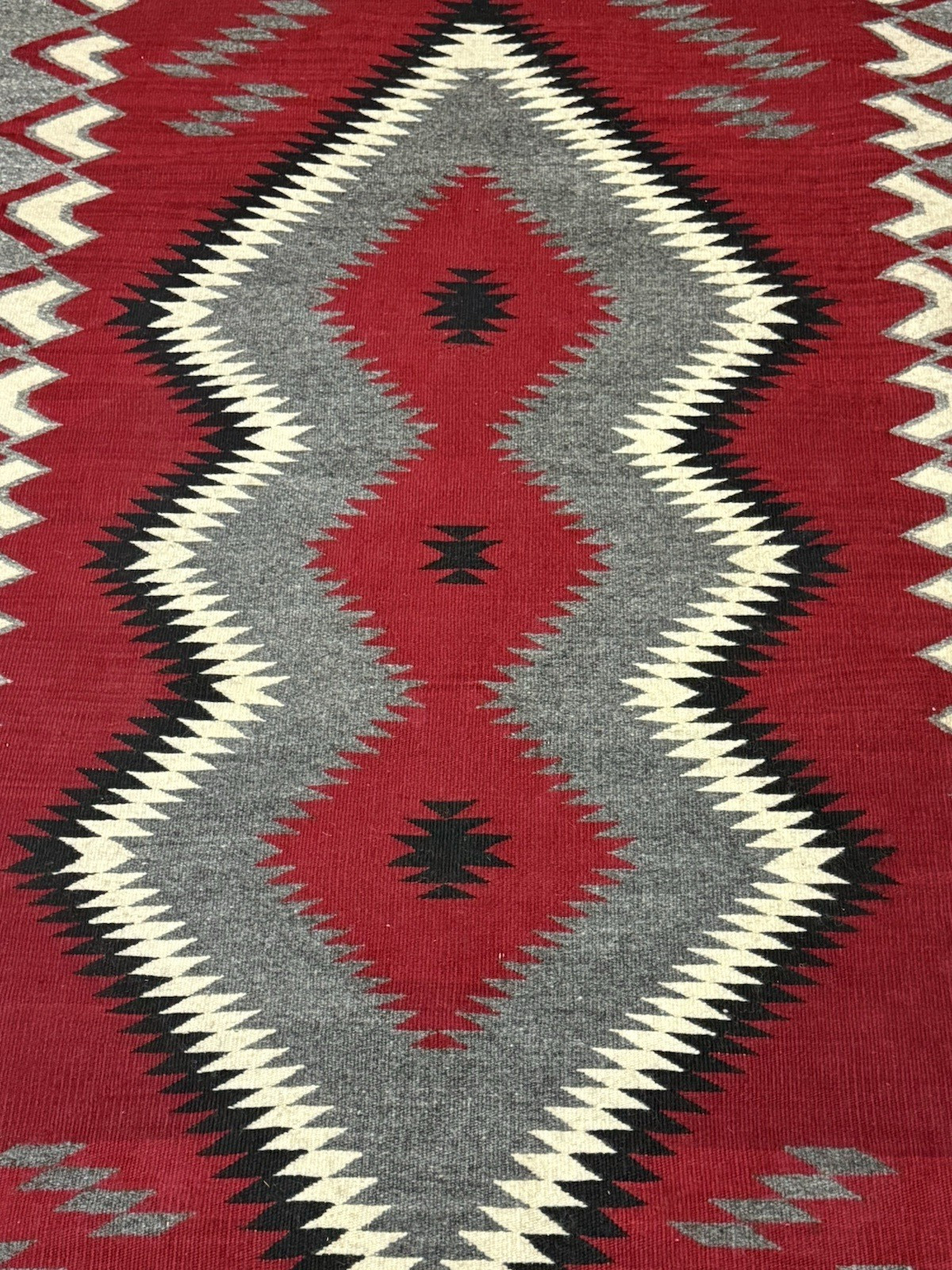 Large Near Mint Red Ganado Navajo Rug 75" x 45" #759