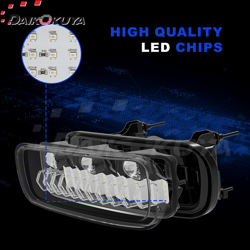 For 2004 2005 2006 Ford F-150 LED Fog Lights+DRL Front Bumper Turn Signal Lamps