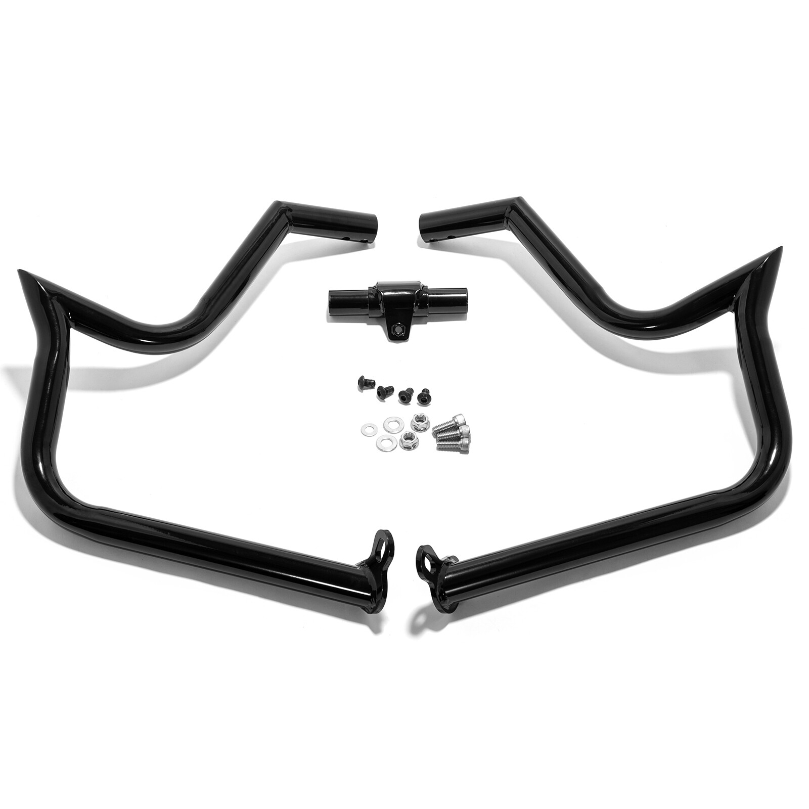 Black 1.25 Engine Guard Highway Crash Bar For Harley Touring Electra Glide 09-22