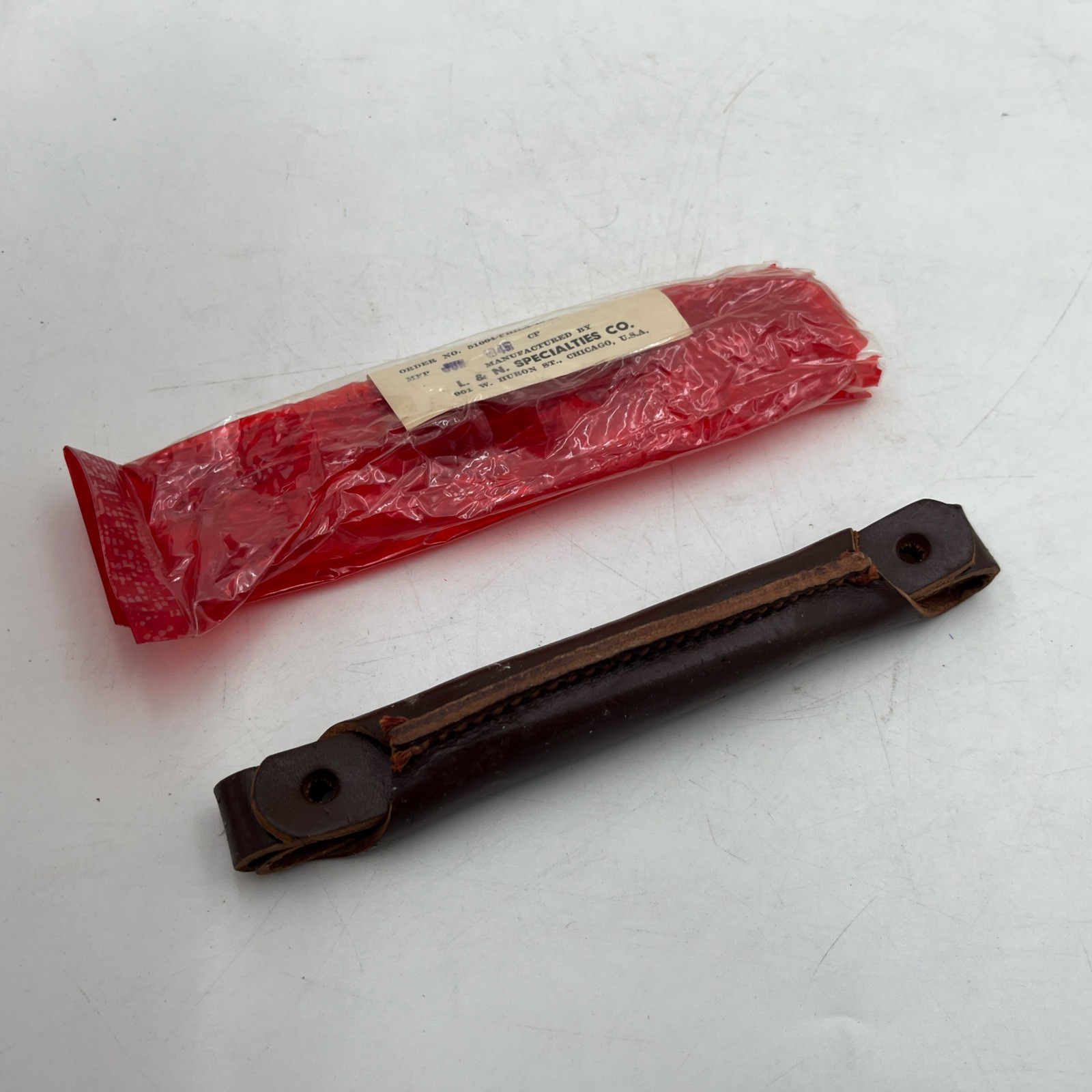 Machinist Tool Chest Box REPLACEMENT LEATHER HANDLE Antique VTG NOS 1945 WW2 New