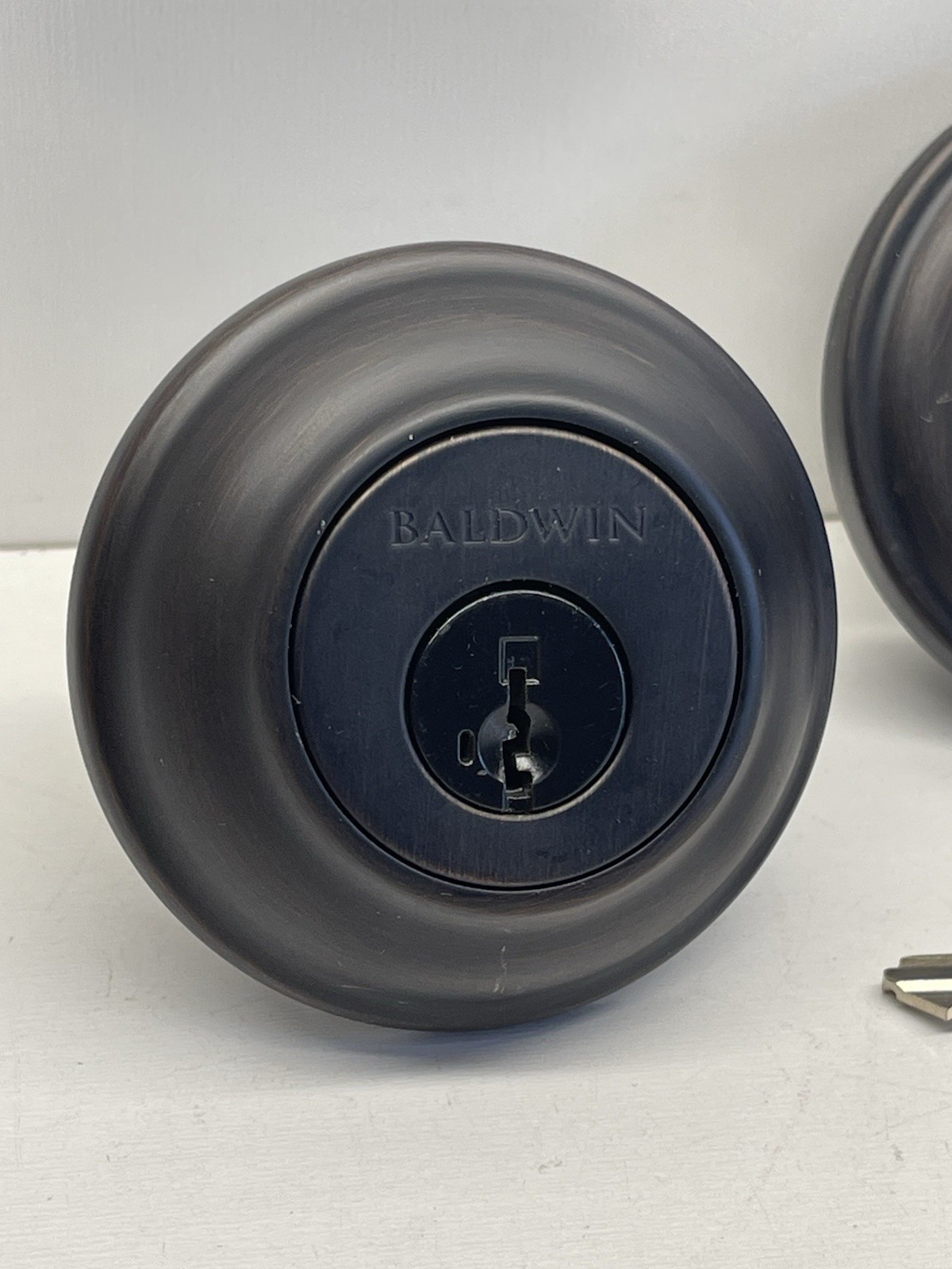 BALDWIN DEADBOLT Aged Bronze Single Sided Cylinder DEADBOLT (2 Keys)