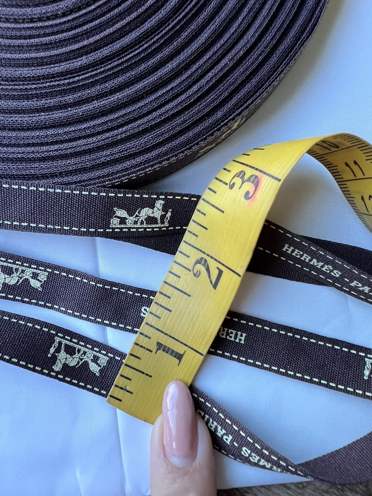 Hermes ribbon sold by the bundle 3 yards (108in) cut by one piece only