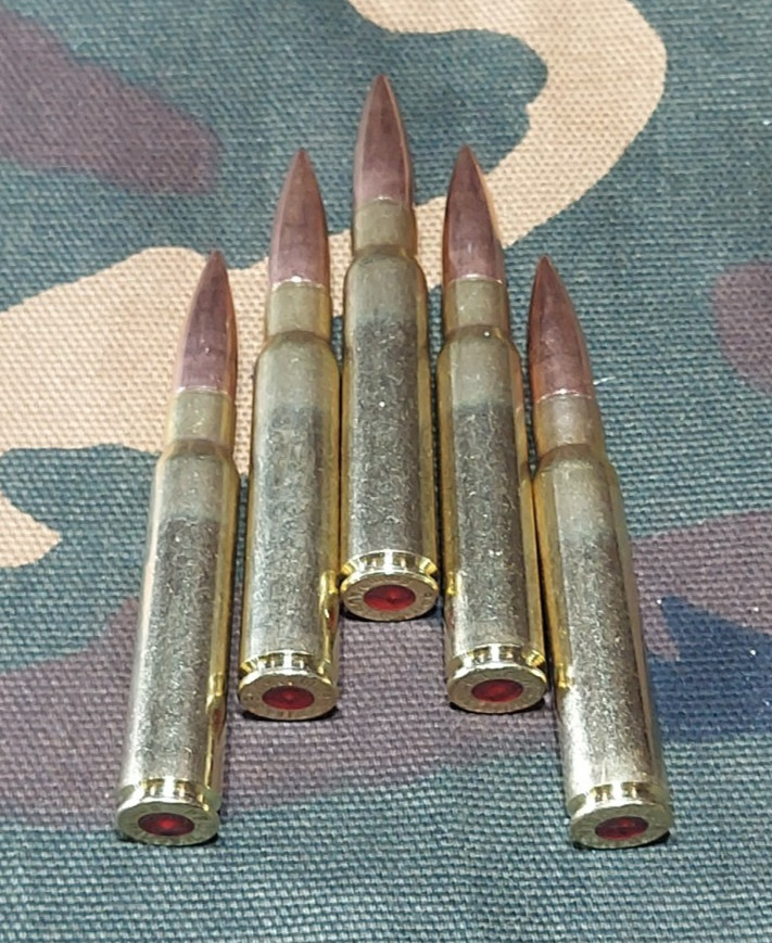 8MM MAUSER SNAP CAPS SET OF 5 "SAFETY RED" 7.92X57,  K98, GEWEHR 98