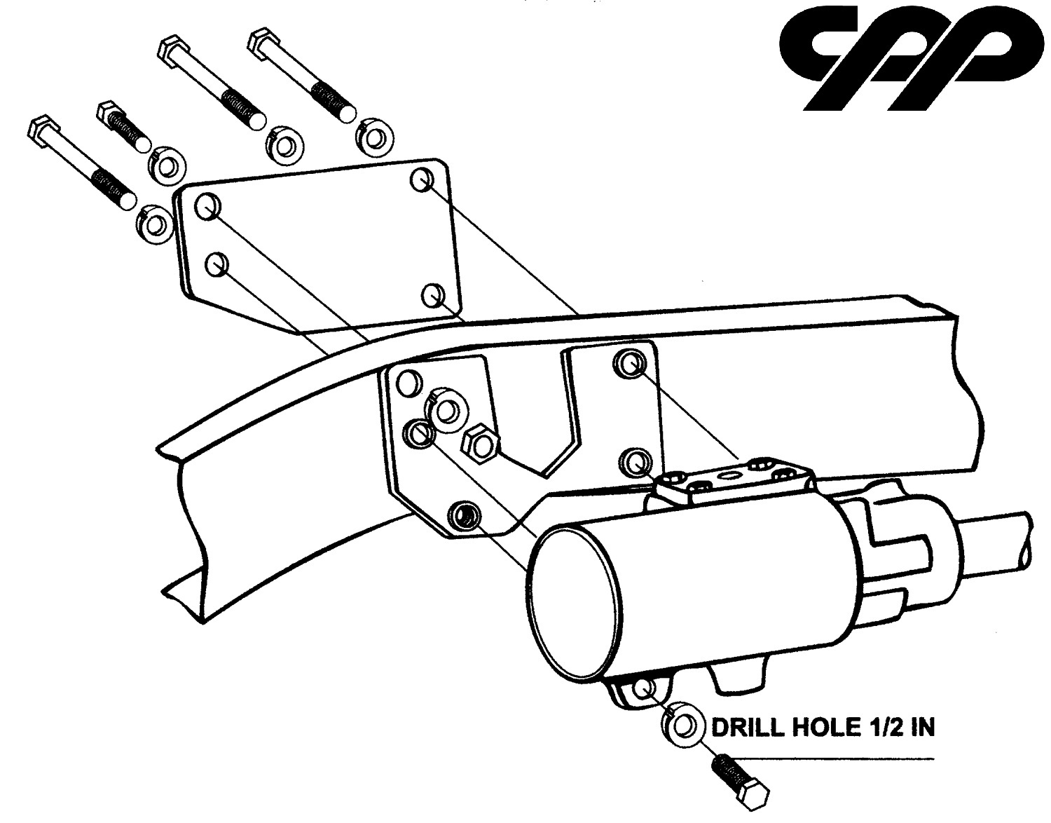 63 63 64 65 66 Chevy GMC Truck Power Steering Conversion Box Brackets + Shaft