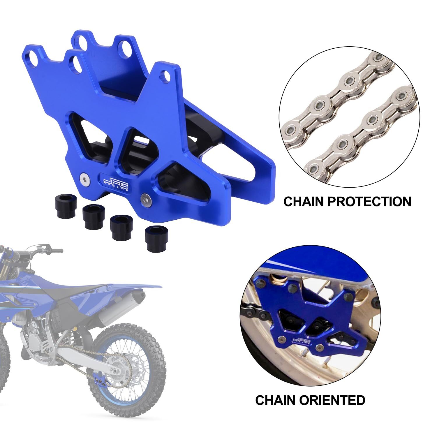 CNC Chain Guard Guide Protector For YZ125 YZ250 1997-2007 YZ250F 2001-2006 Blue