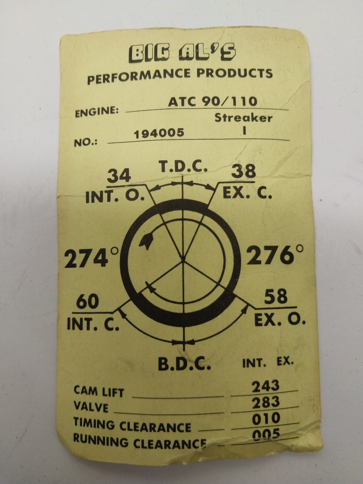 Performance Racing Camshaft Honda Trail 90 CT90 S90 ST90 CL90 CM91 SL90 SL