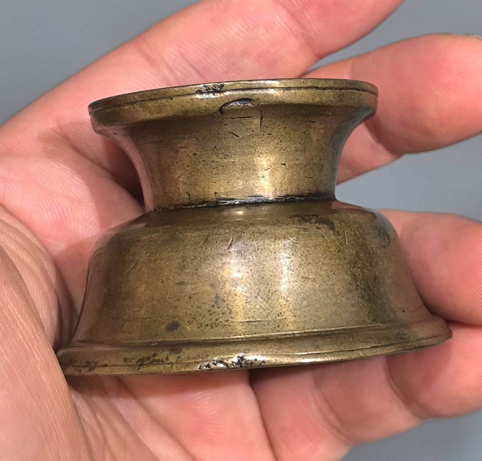 Real Tibet 18th Century Old Antique Buddhist Alloy Copper Oil Ghee Butter Lamp