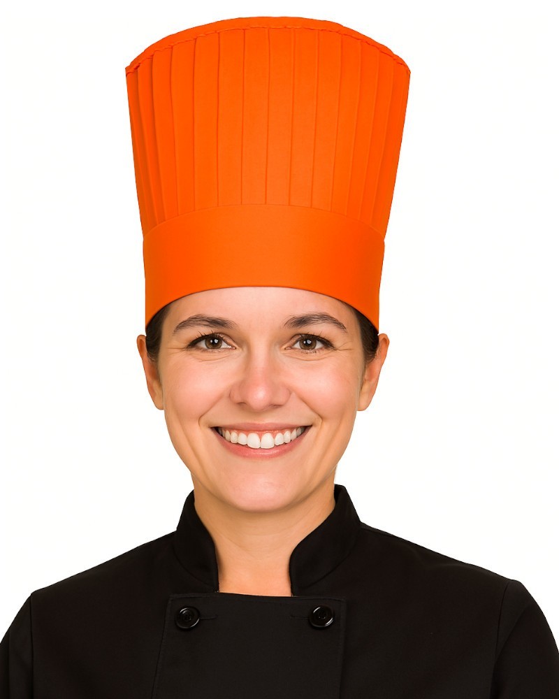 Unisex Chef Tall Hat Classic Chef Hat Chef Tall Hat Hibachi Chef Tall Hat Orange