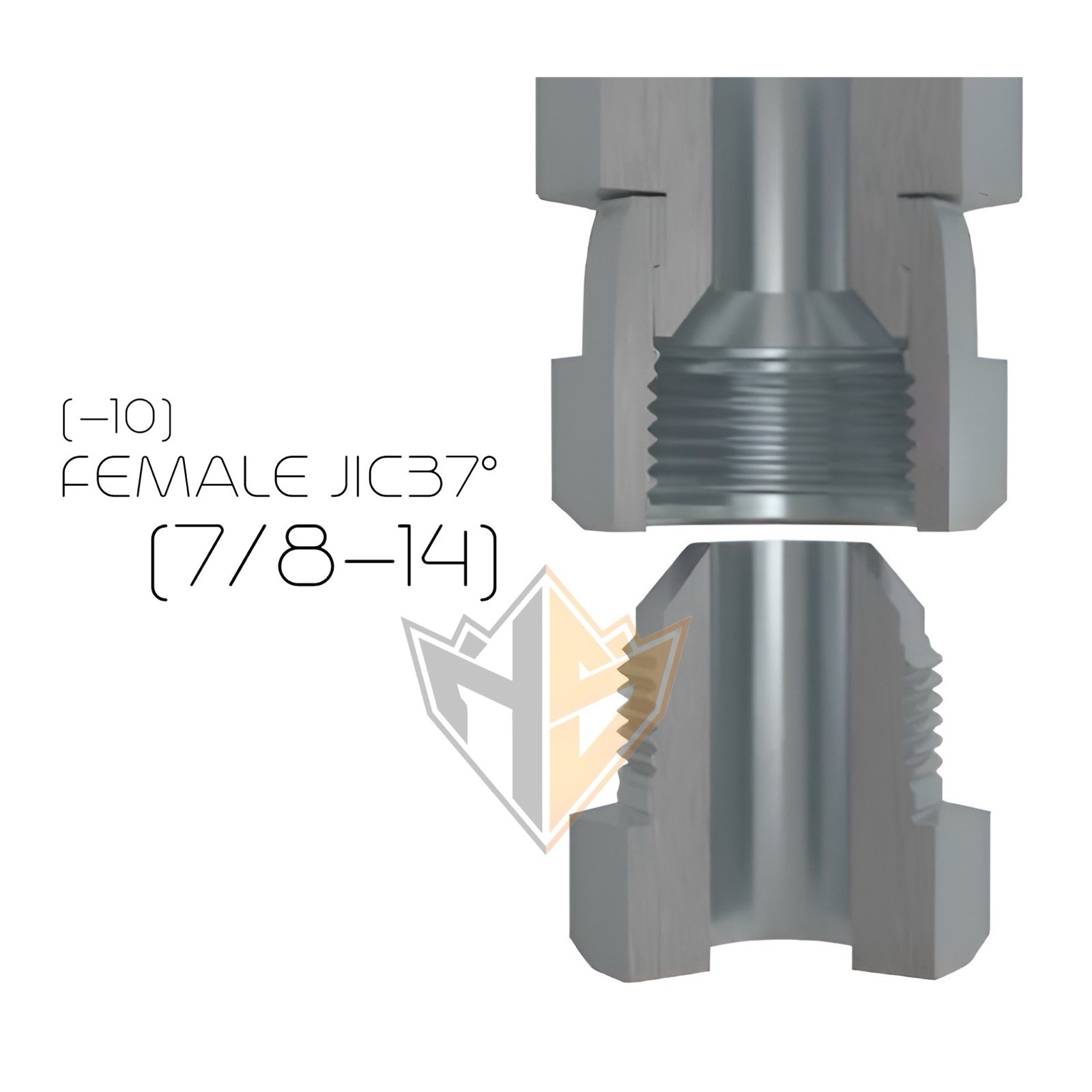 1/2" Hydraulic Hose Assembly with 5/8 FEMALE JIC 37° Ends, #10 JIC (7/8-14)
