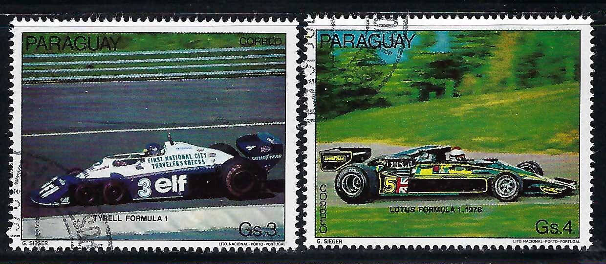 Paraguay 1978 7v. CTO NH Racing Cars • Automobiles • Formula One