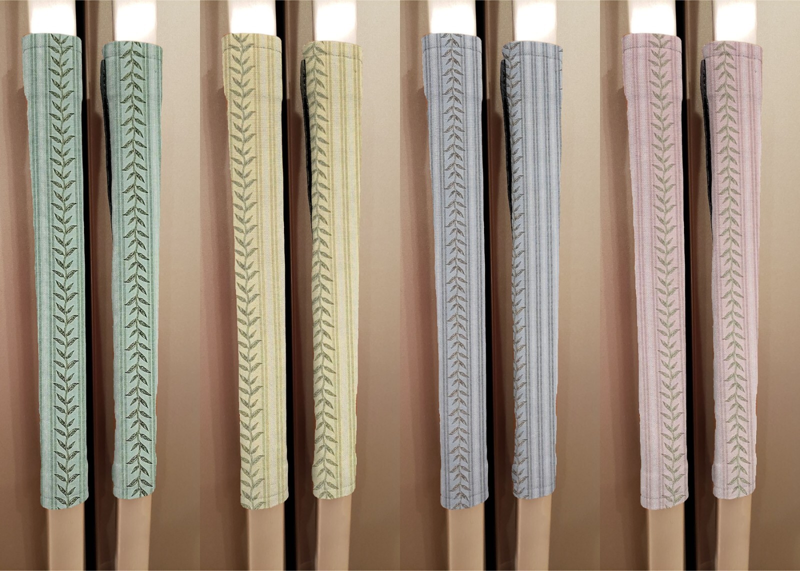 Striped Vines Refrigerator Oven Dishwasher Handle Covers (4 Colors Available)