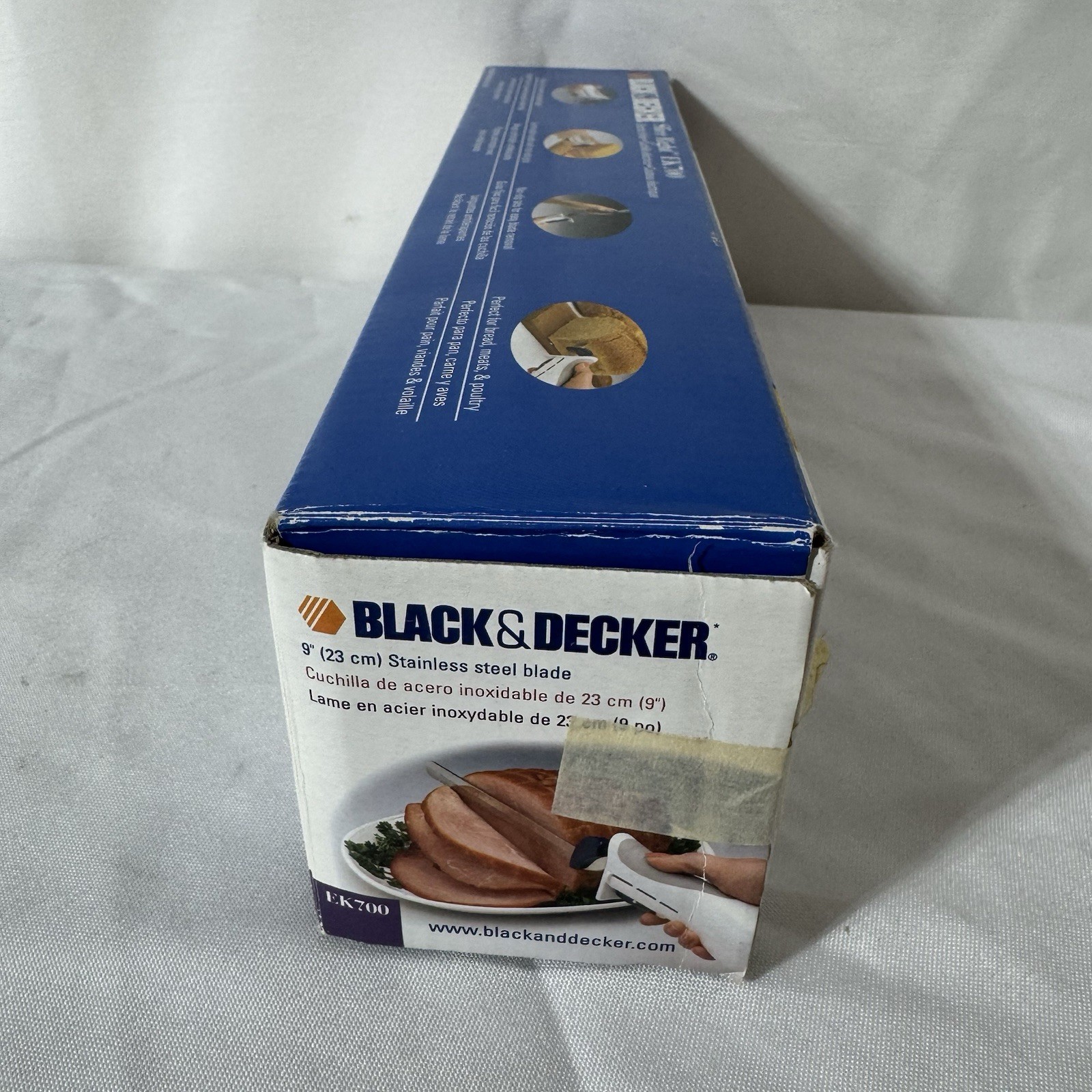 Black & Decker Electric Knife Slice Right EK700 Non Slip Grip Corded Open Box