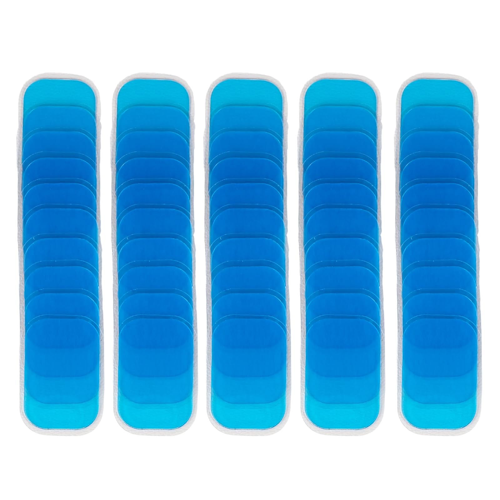 50 Pcs/25 Packs Gel Pads for Muscle EMS Abdominal Belt Medium, Blue