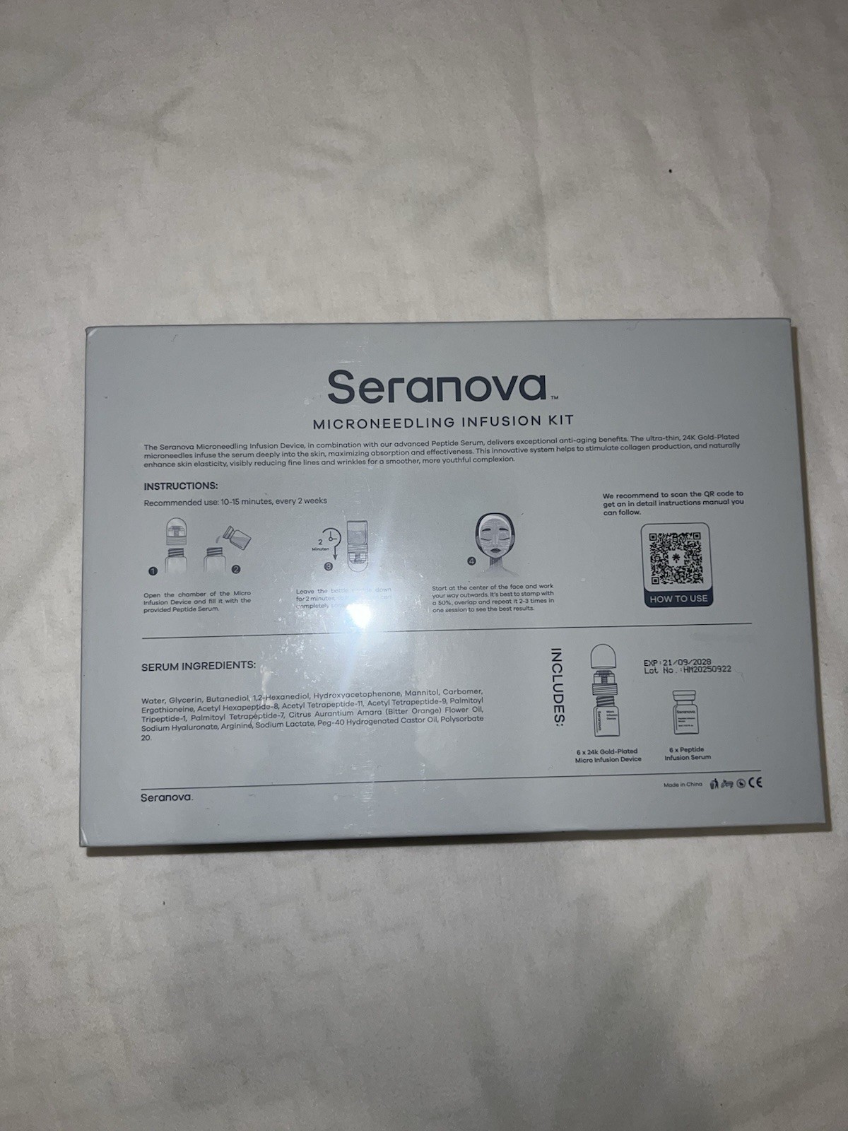 Seranova Microneedling Infusion Kit Anti Aging Solution 3 Month 2028 Brand 🆕