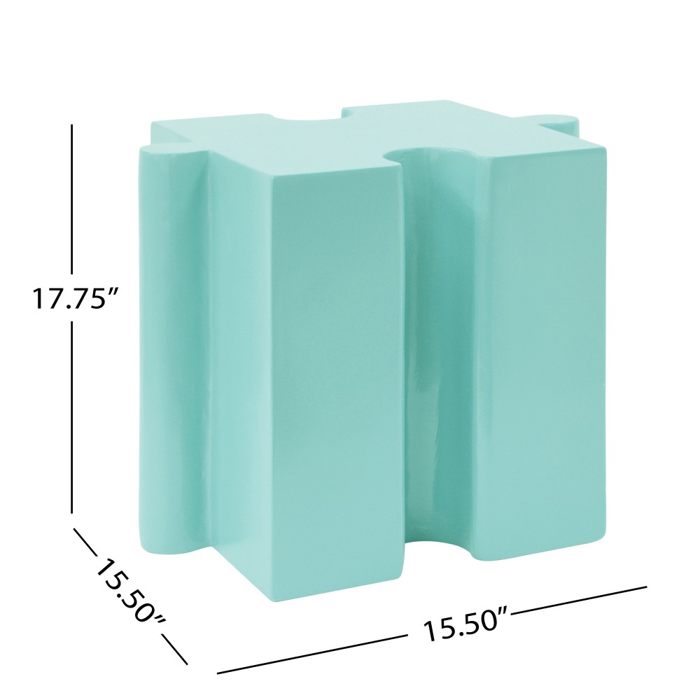 Modular Puzzle Side Table - Light Green, Indoor & Outdoor, Reconfigurable
