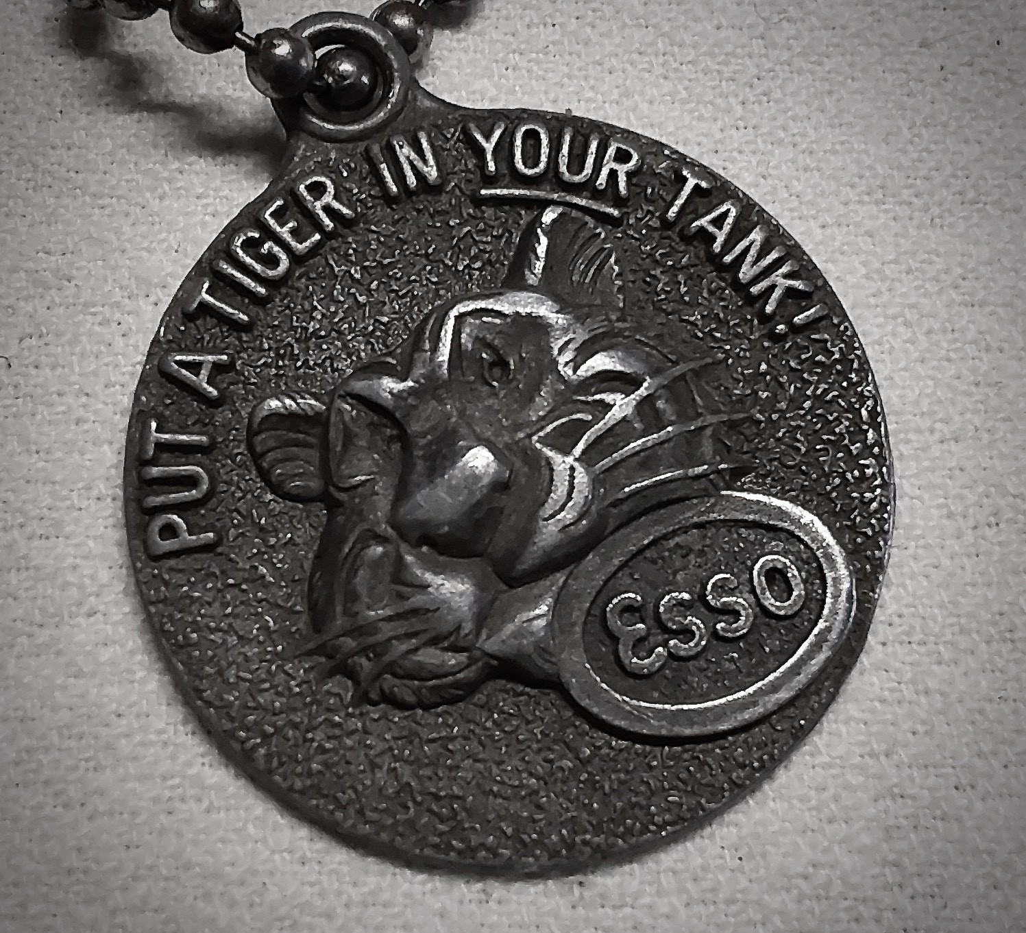 Houston, Texas TX Esso Put A Tiger In Your Tank Esso Keychain Key Fob Tag