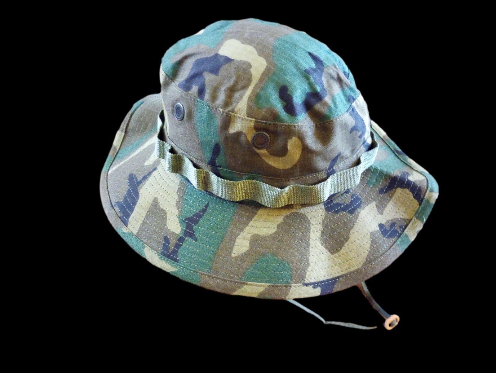 U.S MILITARY ARMY VIETNAM JUNGLE BOONIE HAT TYPE II ERDL CAMOUFLAGE LARGE 7 1/2