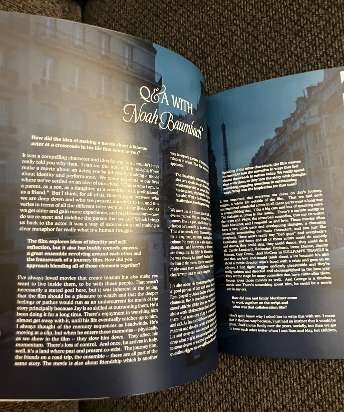 JAY KELLY (2025) 11x17 IN POSTER PROGRAM & TUDUM MAGAZINE NEW GEORGE CLOONEY